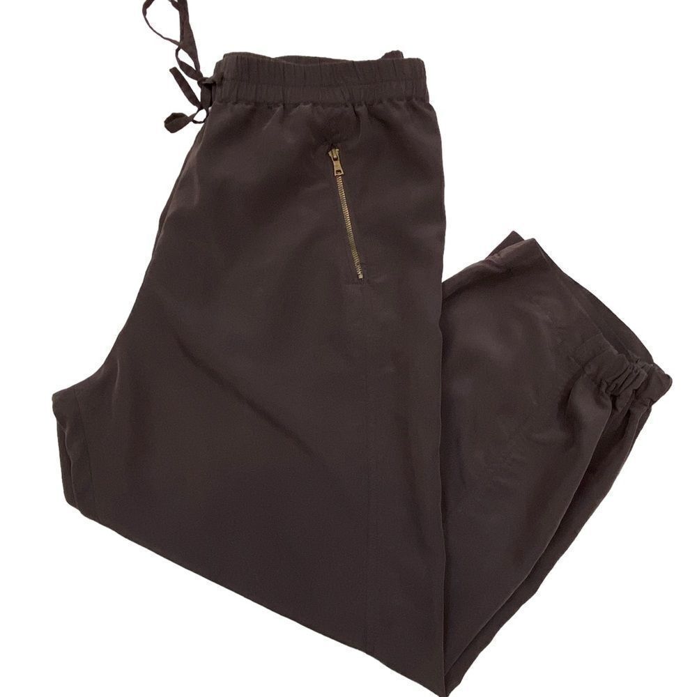 Ladies Ellen Tracey Brown Modal‎ Blend Cropped Pull On Pants Size Medium